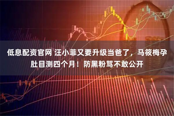 低息配资官网 汪小菲又要升级当爸了，马筱梅孕肚目测四个月！防黑粉骂不敢公开